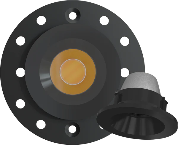 1 inch black round trimmed kit