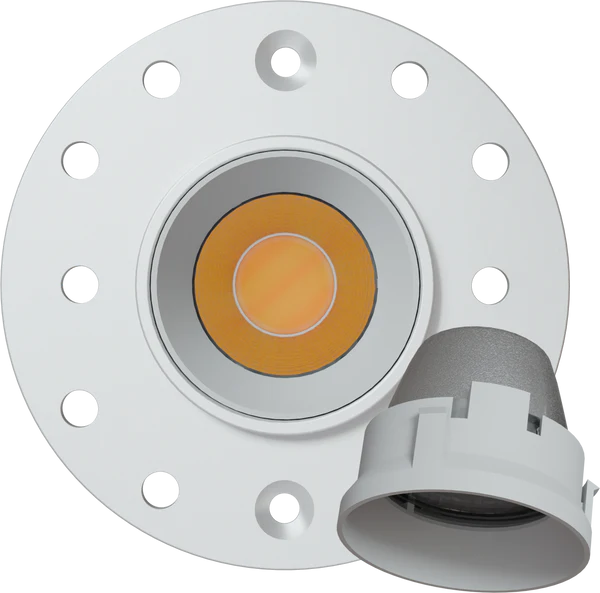 1 inch white round trimless kit