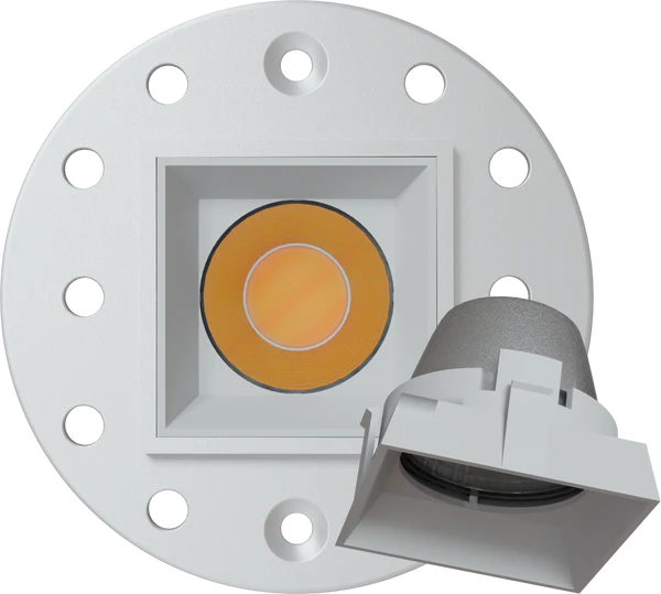 1 inch white square trimless kit