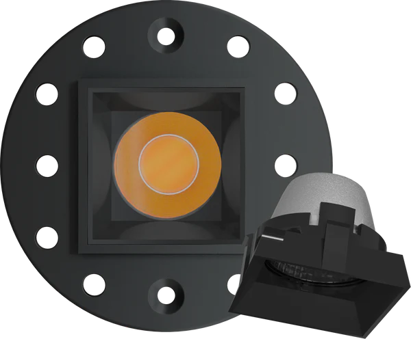 1 inch black square trimless kit